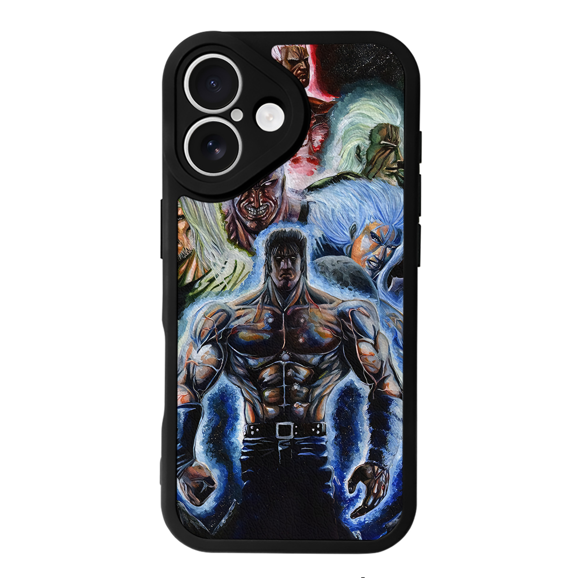 （画像用） 北斗の拳 Fist of the North Star 【iPhone 16シリーズ対応】シリコンスマホケース（レザー調） 材質：シリコン